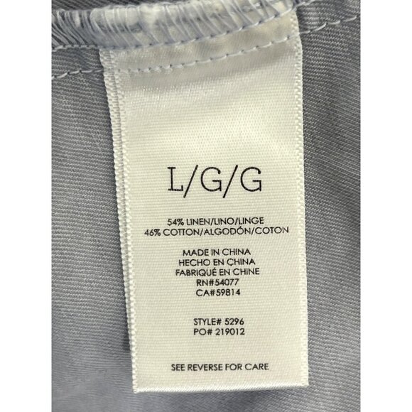 CABI Tanner Trench Coat Silver Lake Blue Sz L #5296 EUC - Picture 4 of 4